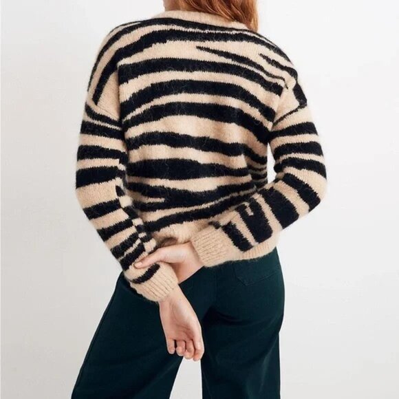 Madewell Deville Cardigan Sweater in Tiger Stripe - Picture 2 of 6